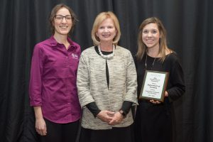 MSU Provost June Youatt with representatives from the Department of Forestry