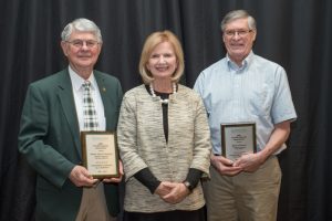 photo of Jan Krehbiel, MSU Provost June Youatt, and Robert Herner