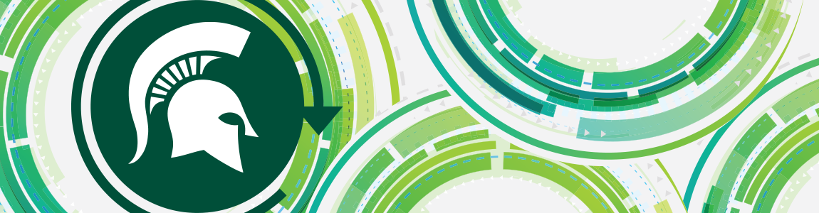 graphic green circles with Spartan helmet